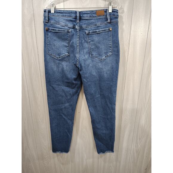 Judy Blue Boyfriend Fit Embroidered Distressed Western Cowgirl Denim Jeans 15/32 - Picture 4 of 8